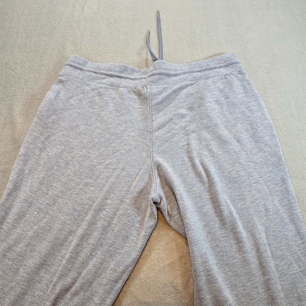Athleta Lounge Pants Womens L Petite Gray Wide Leg Drawstring Heathered Knit - Picture 3 of 5